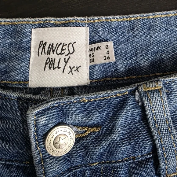 Princess Polly Seymour Mom Denim Womens Jeans High Rise Medium Wash Size 4 - Picture 11 of 11